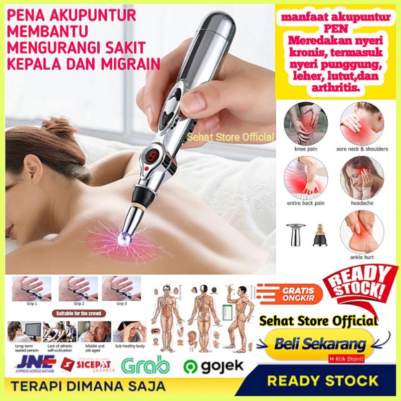 Alat Pijat Akupuntur Lestrik Pen Meridian Pena Elektrik Terapi Kesehatan Saraf Pereda Nyeri Leher Sa