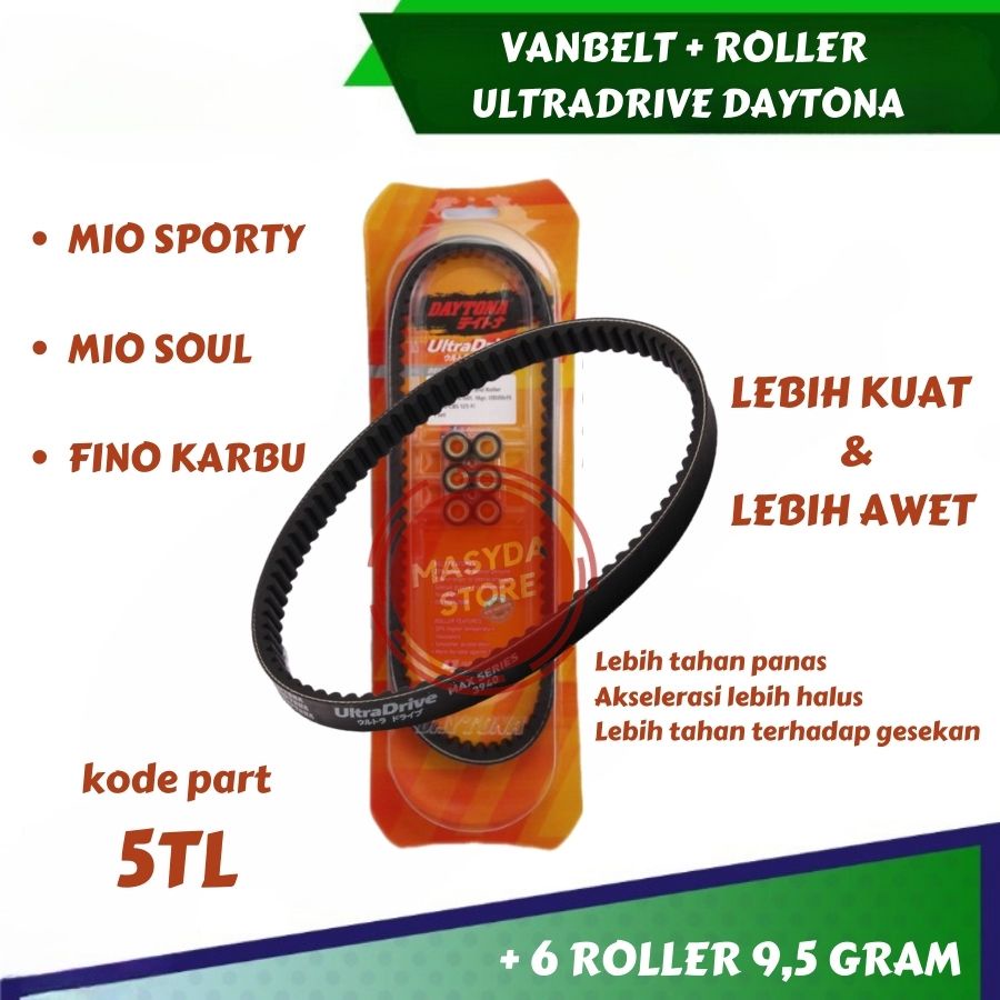 DAYTONA VANBELT VBELT YAMAHA FINO KARBU MIO SPORTY MIO SOUL ORIGINAL DAYTONA RACING