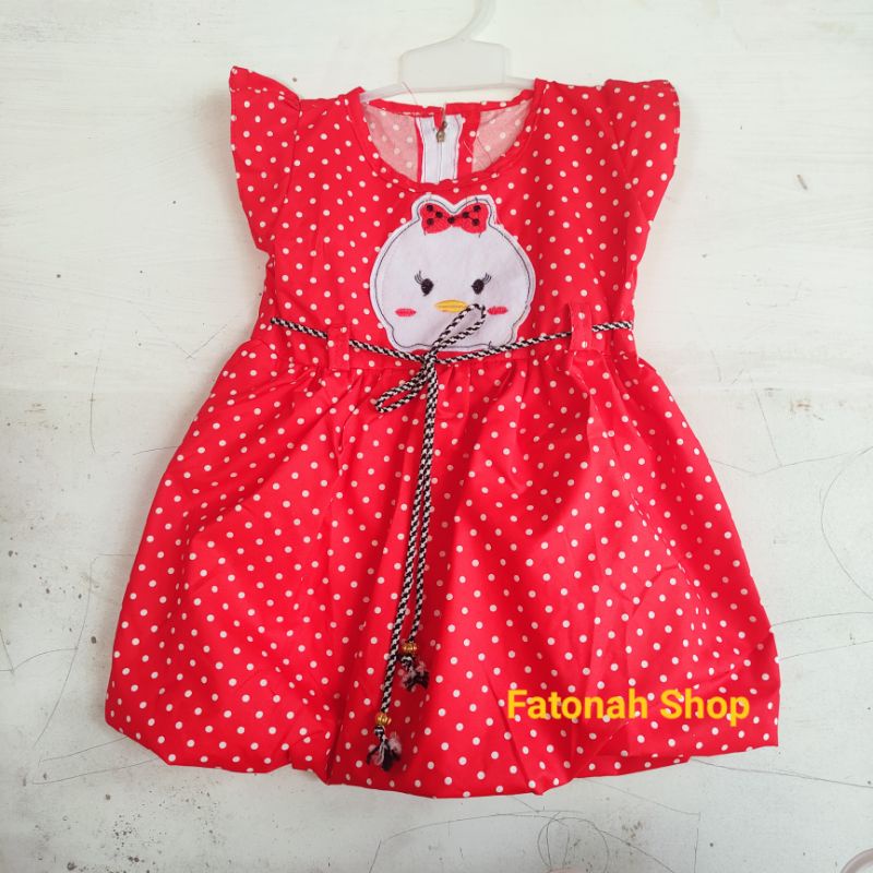 Dress balon anak 1 2 tahun baju anak cewek perempuan ( dress balon dopi )