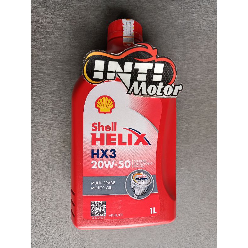 Oli Shell Helix 1liter HX3 20W 50 1L Oli Mesin Motor 1 liter Pertamina Sel Shel hx 3 1Lt 20w50