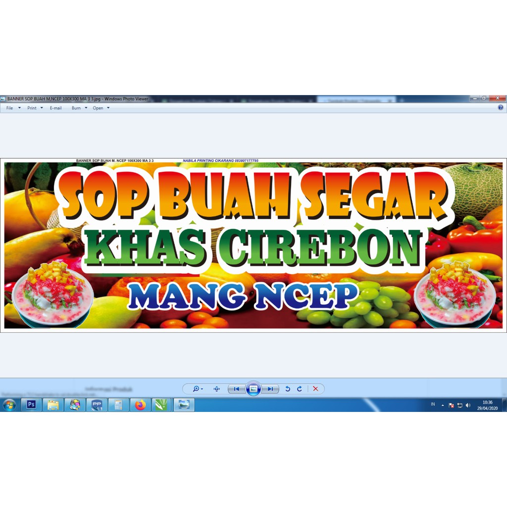 BANNER / SPANDUK SOP BUAH SEGAR