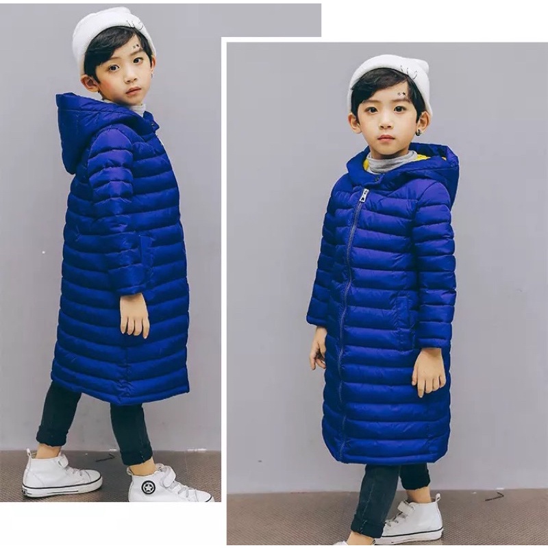 Winter Waterproof Long Jacket for Kids Puffer Coat Jaket Panjang Winter Anak Anti Air