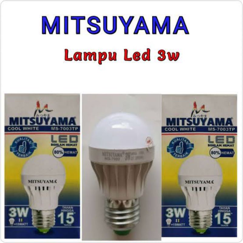 Bohlam putih Hemat LED 3 Watt MISUYAMA MS-7003TP