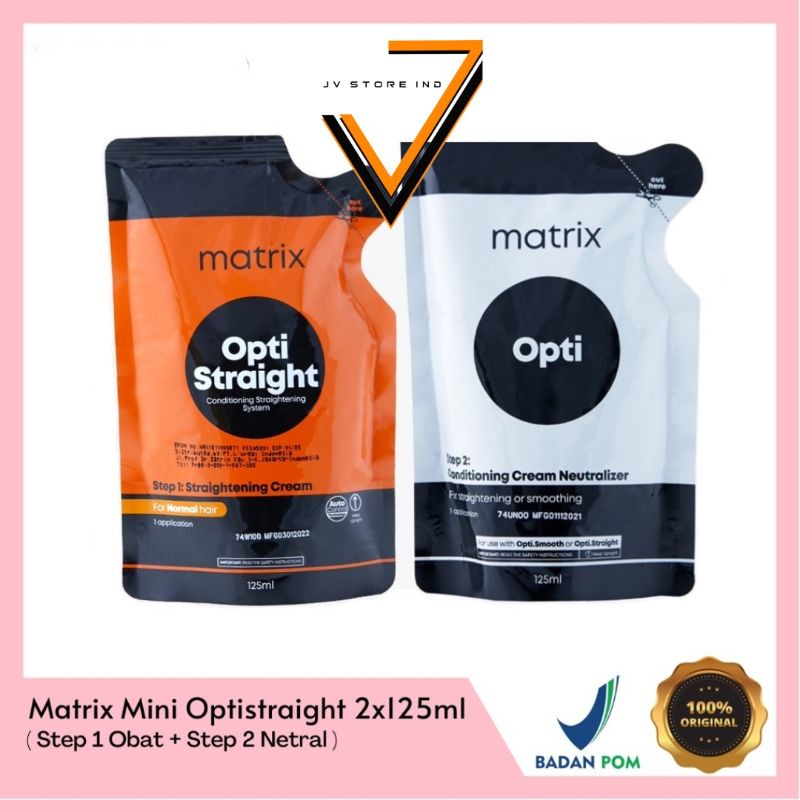 Matrix Mini Opti Straight 125ml x 2 Matrix Smoothing Matrix Obat Pelurus Rambut