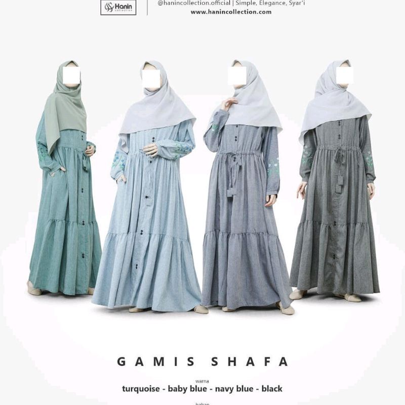 Gamis Shafa by Hanin Collection (Bahan Triji)