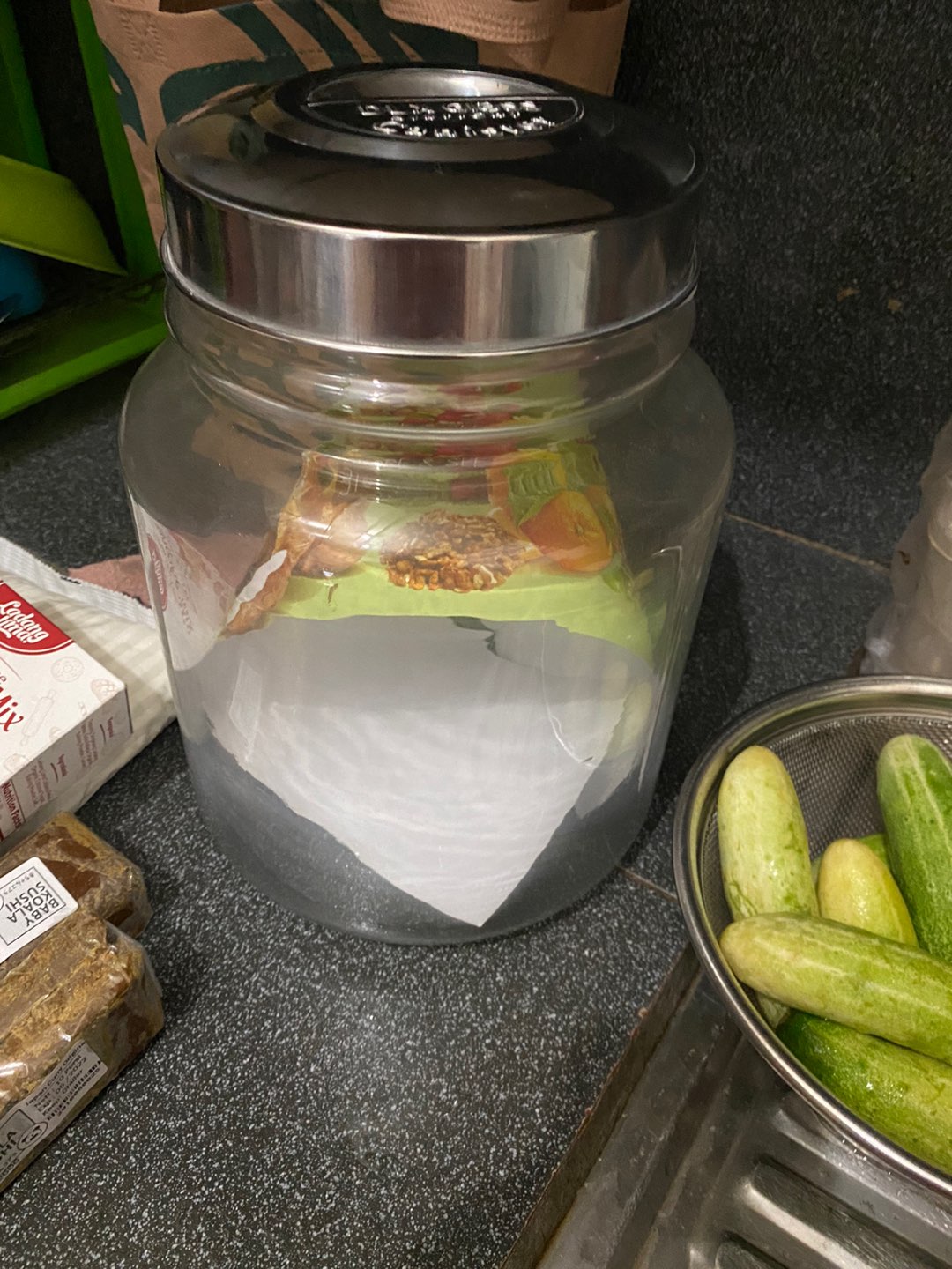 Dlx-toples Kaca / Toples Asinan Segi ( Tp.kafe A Seal )