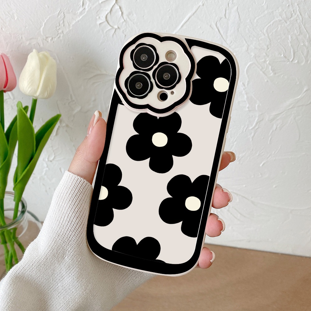 Soft Case Silikon Motif Bunga Untuk iPhone 11 Pro Max 12 Pro Max 13 Pro Max XR X XS Max