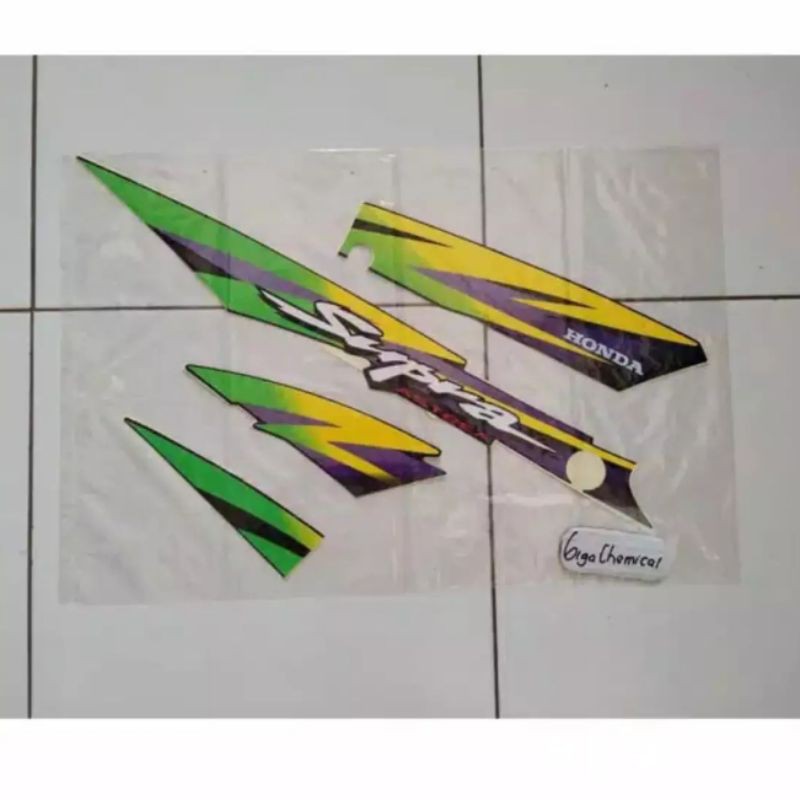 striping sticker Supra lama 1998