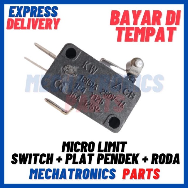 [SWI-9091] MICRO LIMIT SWITCH + PLAT PENDEK + RODA