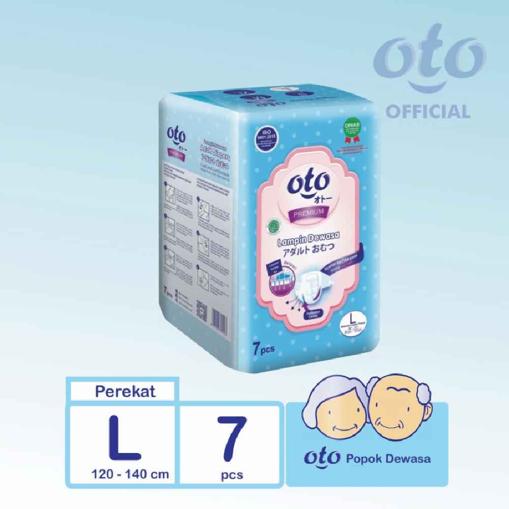 popok dewasa - kesehatan, diapers, perekat  RAK - OTO Diapers for Adult / Popok Dewasa Premium model Perekat ukuran L isi 7 pcs