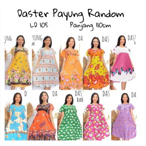 Daster Payung Wanita Bahan Rayon Kancing Depan Busui Bumil