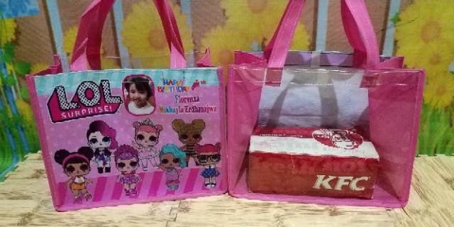 Tas Ulang Tahun Mika design custom karakter, souvernir goodie bag ultah Custom-1
