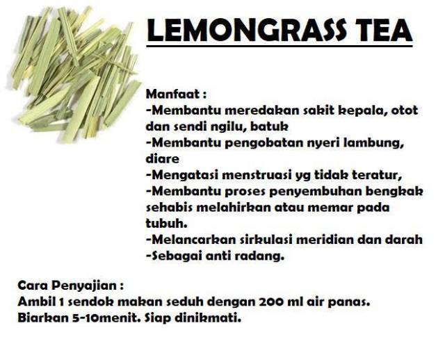 LEMON GRASS TEA Flower Tea LEMONGRASS TEH BUNGA KERING