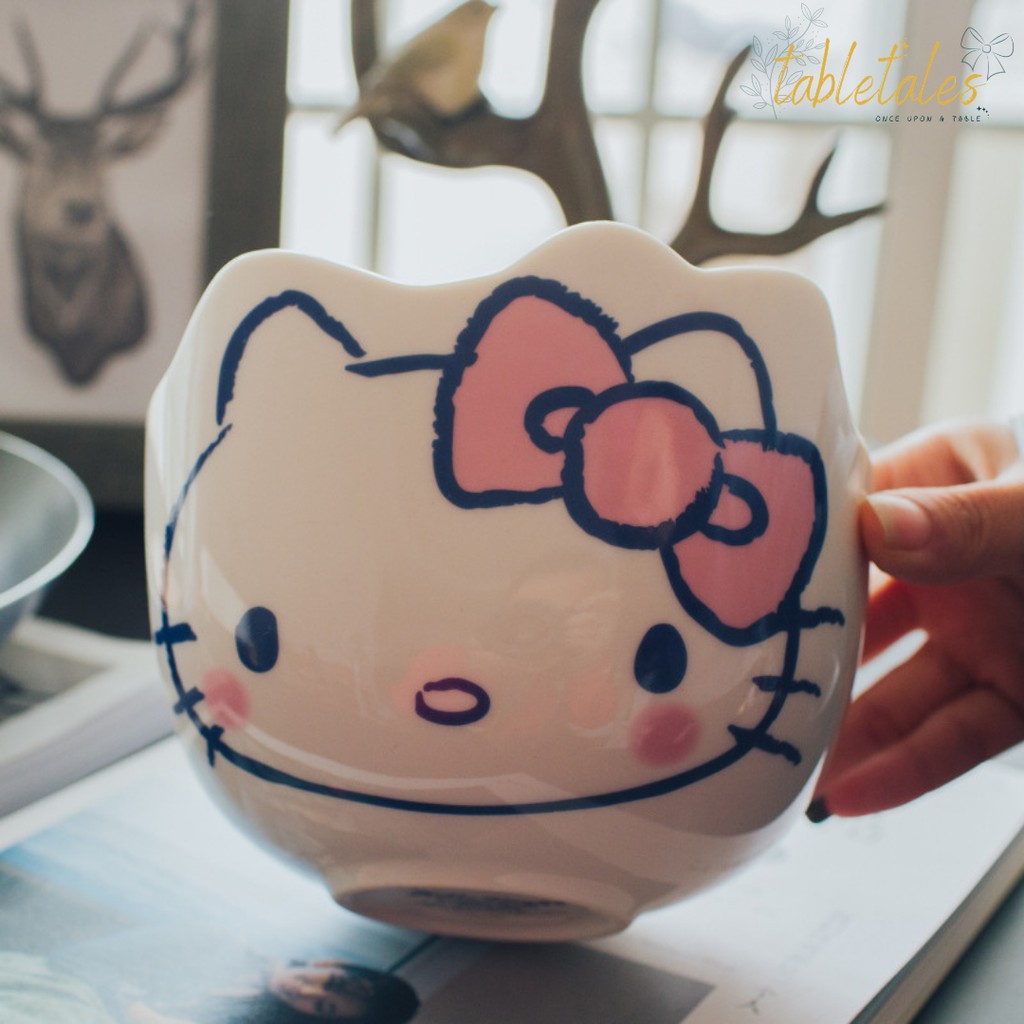 Hello Kitty Bowl / Mangkok Keramik Hello Kitty / Mangkuk Keramik Lucu / Mangkok Makan Keramik