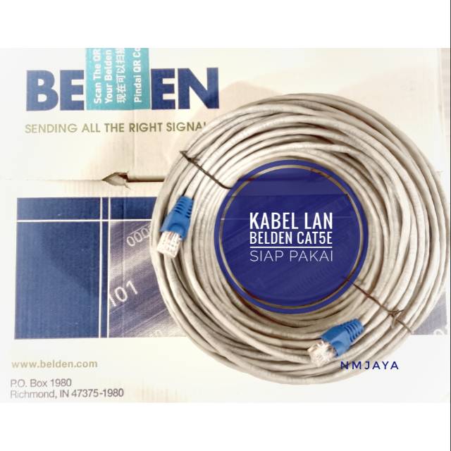 Belden Kabel LAN 5 meter UTP Cat5E  siap pakai sudah dicrimping rj45 Belden dan plugbooth Original 1583A