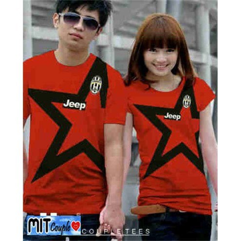 Kaos Couple Juve Bintang (Merah) High Quality