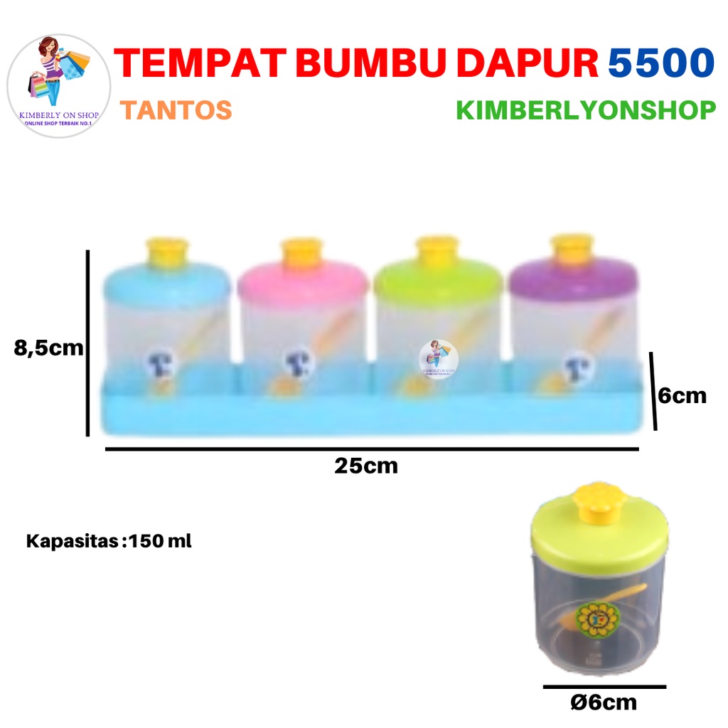 Tempat Bumbu Plastik Set Rak Bumbu Dapur Minimalis Sarinah Tantos