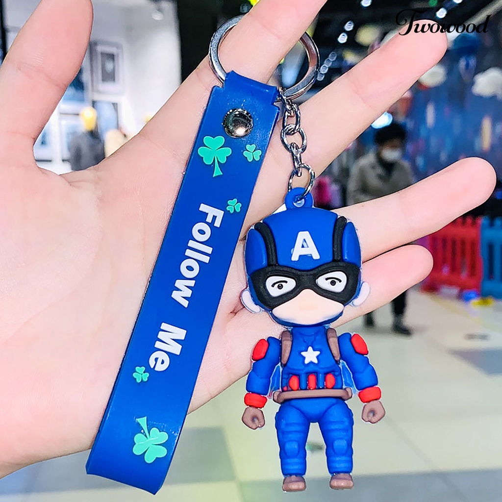 Twowood Gantungan Kunci Minifigure Karakter Kartun Bahan Metal Untuk Hadiah