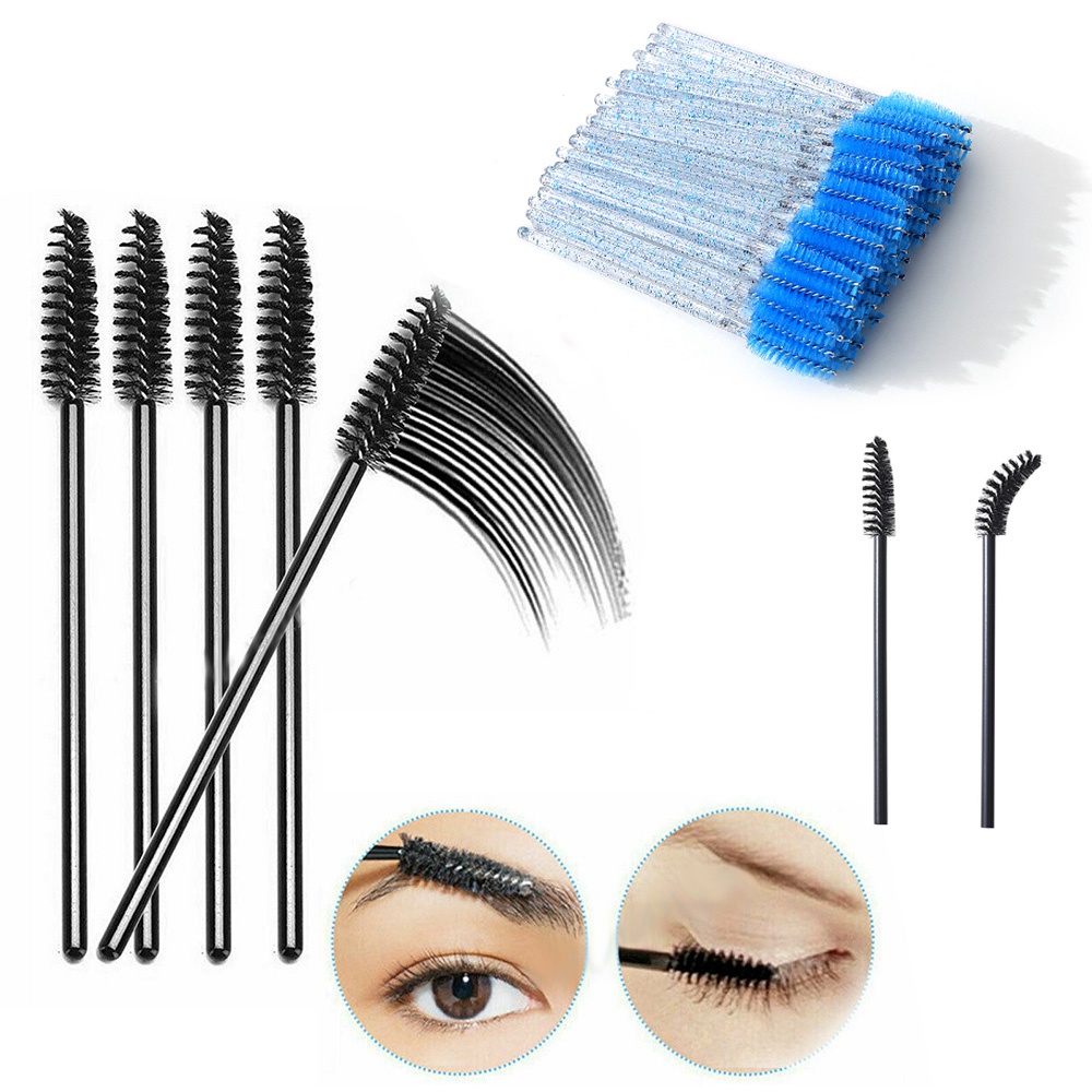 50 Pcs Brush Maskara Bulu Mata Sekali Pakai Multifungsi Portable Untuk Alat Makeup