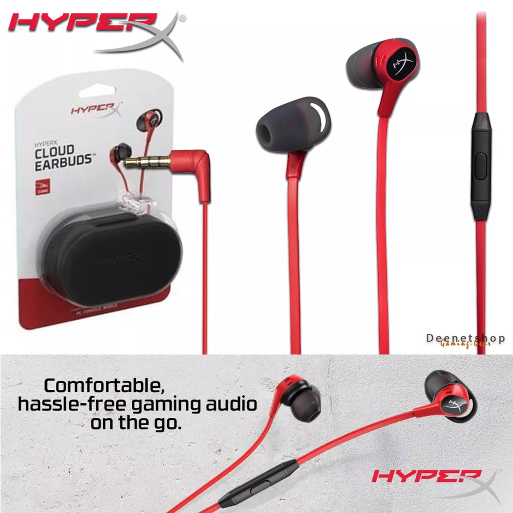 Jual HyperX Cloud Earbuds Gaming Ear phones with Mic Hyper X earphone