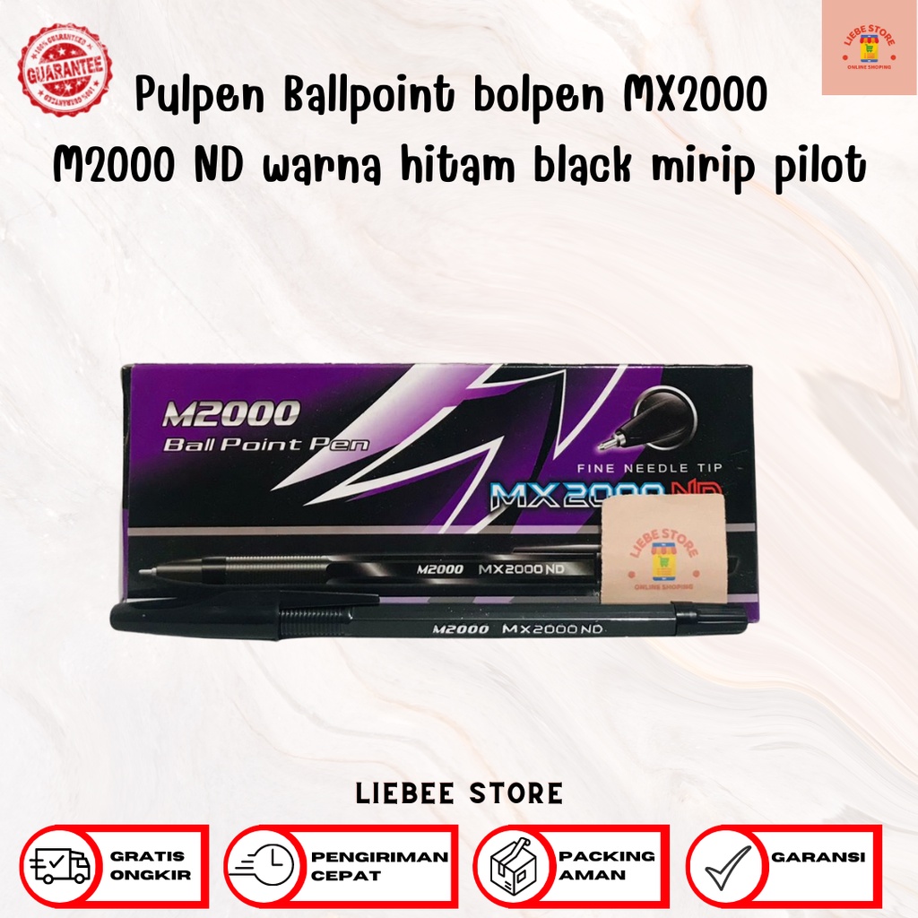 

Pulpen Ballpoint bolpen MX2000 M2000 ND warna hitam black mirip pilot