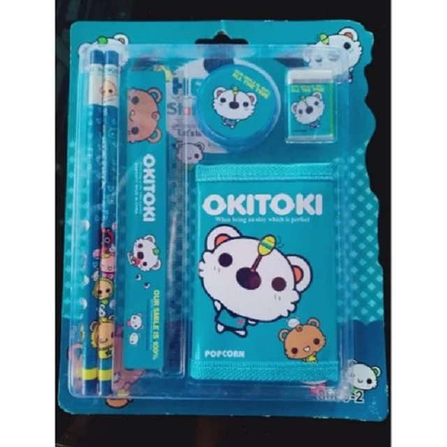 Paket Alat Tulis 6 in 1 Karakter Okitoki Cocok Untuk Kado | Tiro