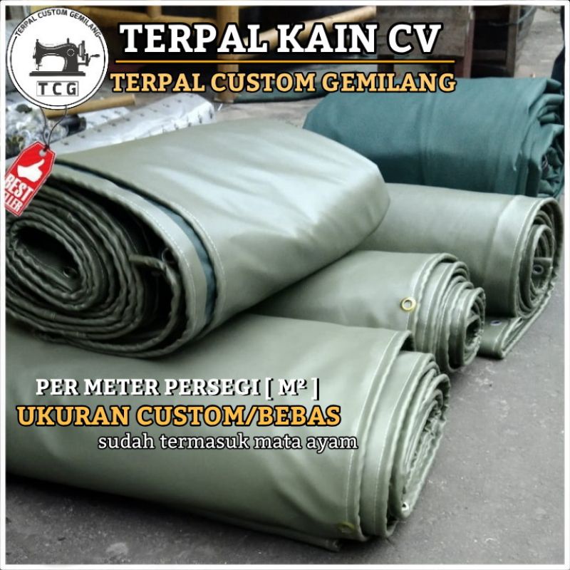 Terpal Kain Cv Tentara/Jeep Permeter segi