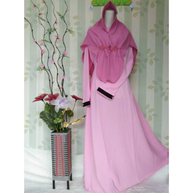 Gamis super jumbo polos set jilbab/gamis jumbo polos busui manyung set jilbab/gamis polos jumbo set
