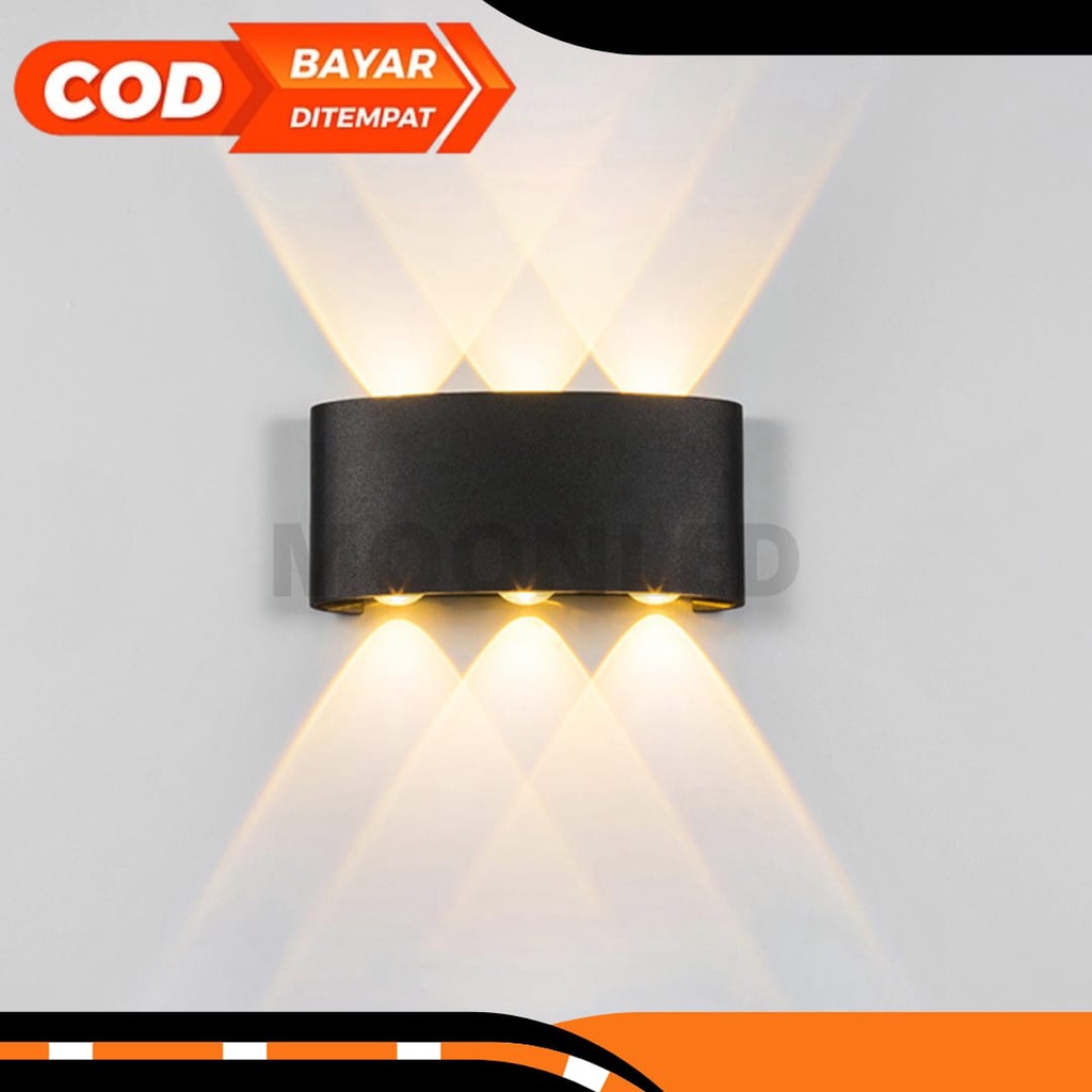 Lampu Dinding Outdoor Taman COB 2 Lampu 4 Lampu 6 Lampu Led 6 x 1 Watt Lampu Tempel Tembok Indoor Ou
