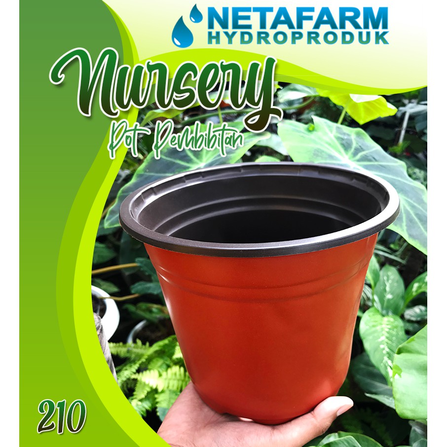 POT NURSERY ELASTIS Pembibitan Tanaman Coklat Hitam no 210 - 1pcs