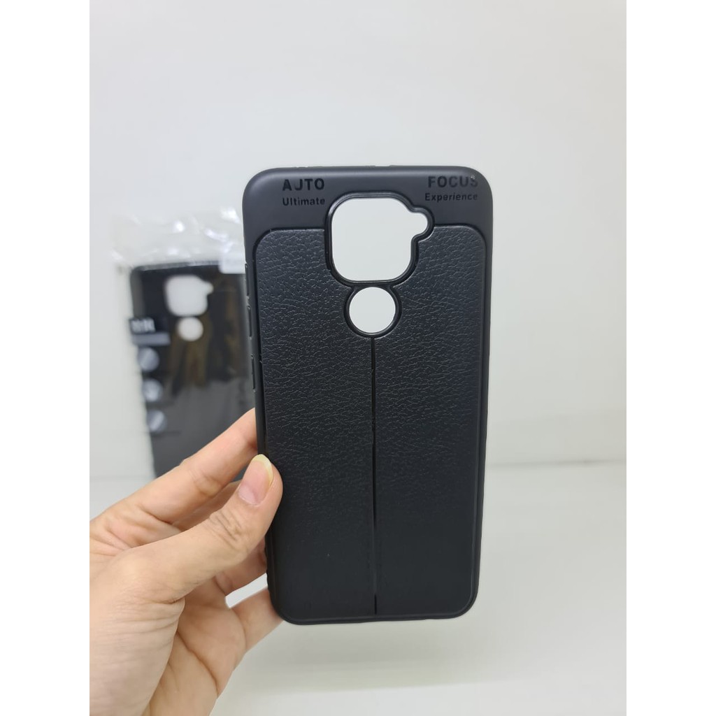 Auto Fokus Redmi Note 9 6.53 inchi Leather Soft Case Redmi Note 9 AUTOFOCUS Motif Kulit Jeruk