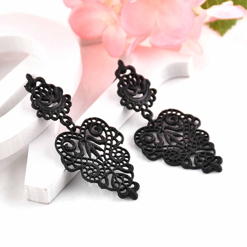 Lily Anting Menjuntai Vintage Gaya Bohemia Perhiasan Fashion Bentuk Daun