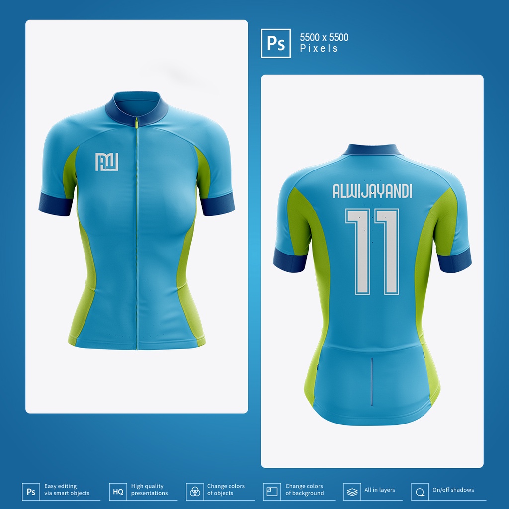 MOCKUP JERSEY SEPEDA WANITA - RESOLUSI 5500x5500 Pixels