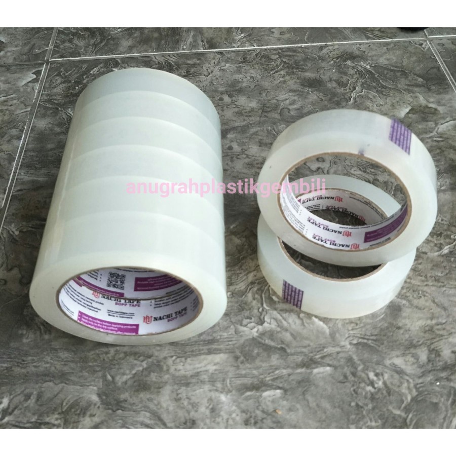 

Isolasi Nachi / Lakban bening 24 mm isi 6 pcs (24mm x 100 yard) PER SLOP
