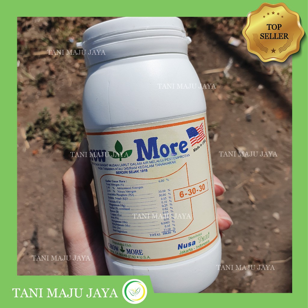 Pupuk Growmore Buah 6-30-30 454 gr ORIGINAL ASLI USA Nutrisi Grow More Tanaman Buah Kalium Phospat