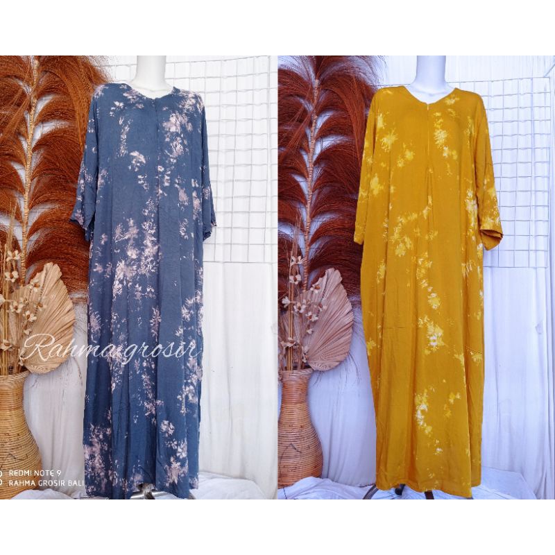 daster gamis rayon busui lengan 34 isi kantong