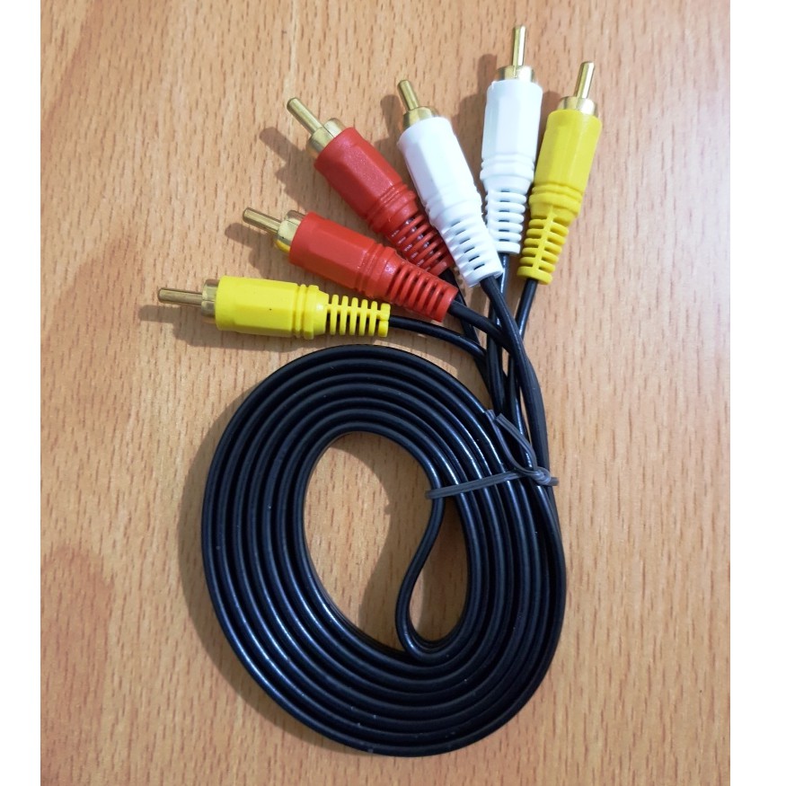 KABEL RCA 3 TO RCA 3 / KABEL VIDEO AV / KABEL MERAH PUTIH KUNING 1.5M