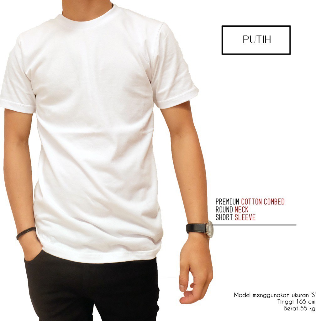 Distro Solo  100 Cotton Combed 20s Kaos  Polos  Premium 