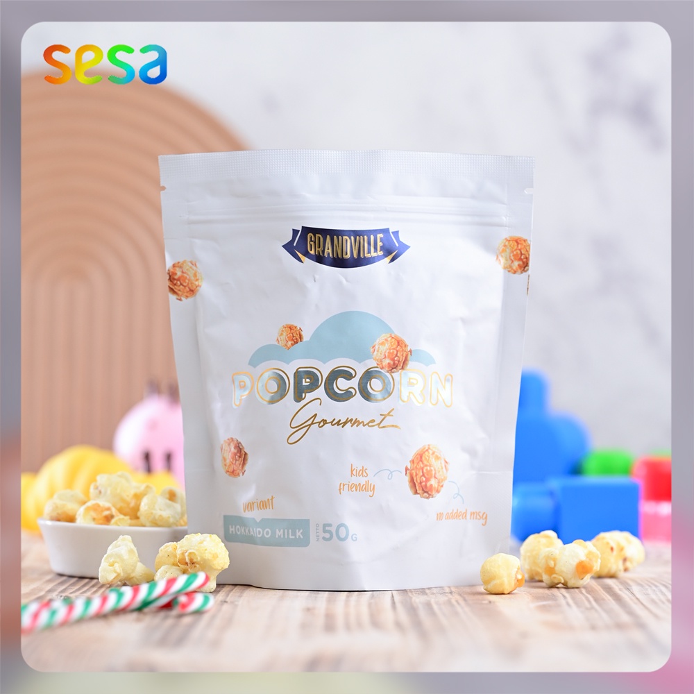 

GRANDVILLE Popcorn Gourmet Hokkaido Milk 50gr - Snack Cemilan Makanan Anak