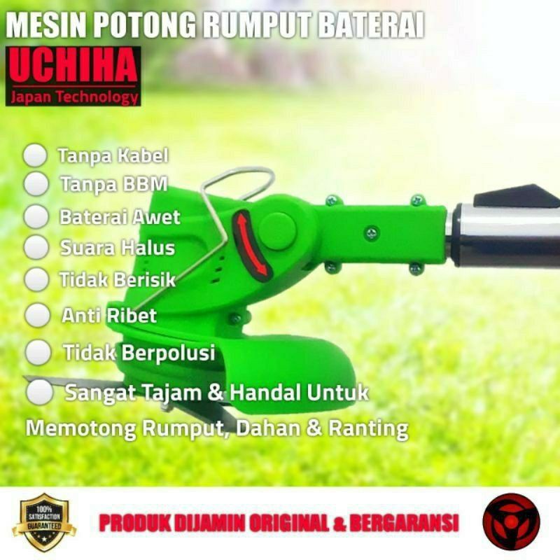 Mesin Potong rumput Uchiha 13vf Cordless Lengkap full bonus