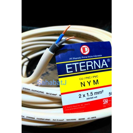 Eterna 2x1.5 / kabel eterna nym 2x1.5 / eterna kawat tembaga 2x1,5