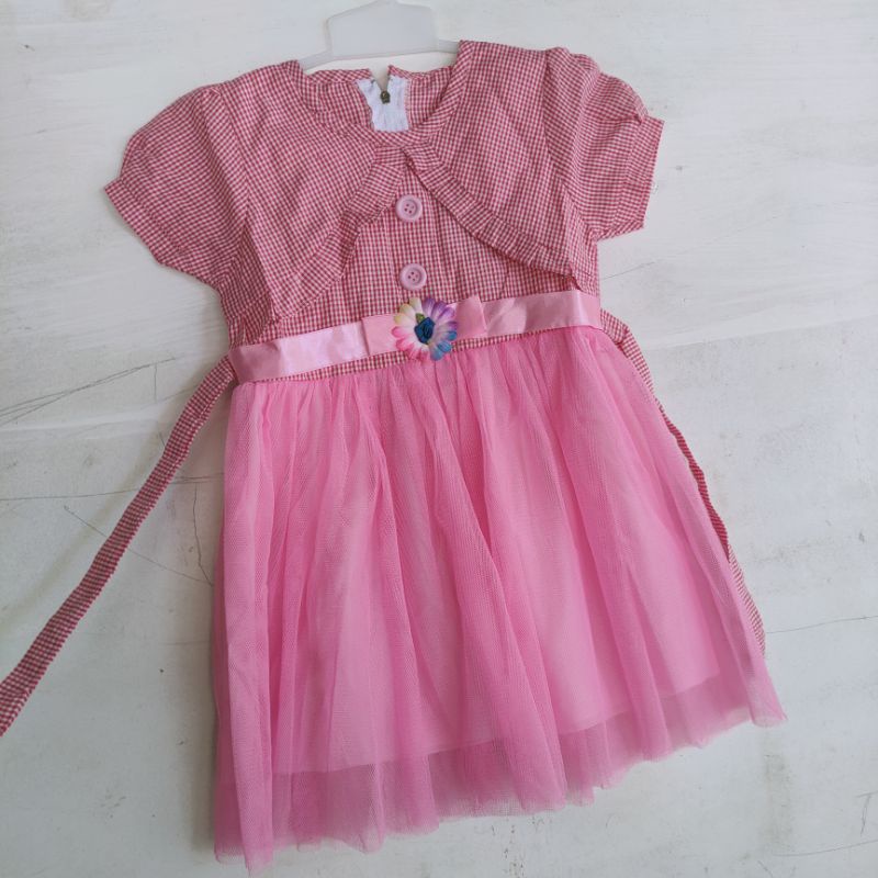 Dress anak 1 2 2,5 tahun rompi tutu gaun anak cewek baju anak perempuan ( dress rompitutu )