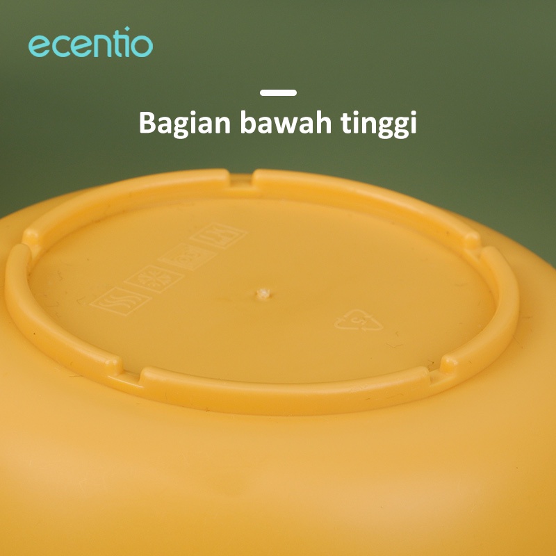 ecentio 5pcs Piring Makan plastic/piring bundar buah/kotak dinner Plate Warni Set BPA FREE-7