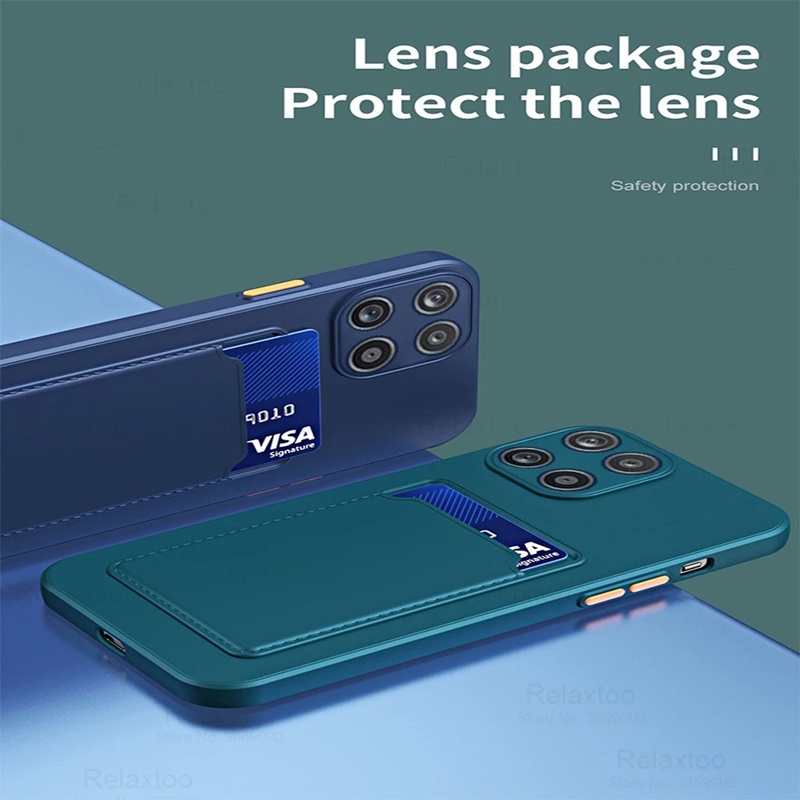 Soft Case Silikon Dengan bracket slot Kartu Untuk OPPO A54 4g F19 Pro A74 A94 Reno 5F A16 A55 Reno 6 5g