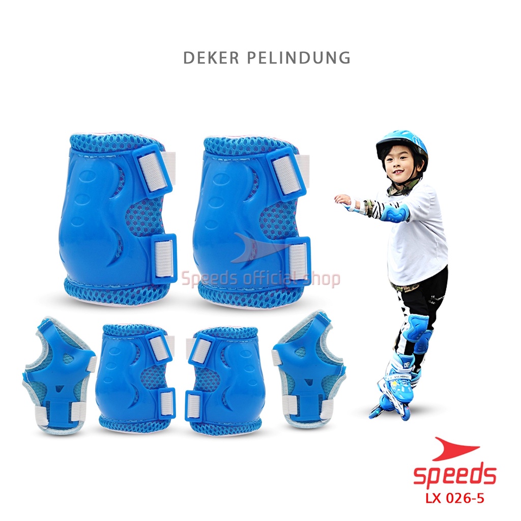 Jual SPEEDS Set Deker Dekker Deckker Anak Inline Pelindung Lutut Siku ...