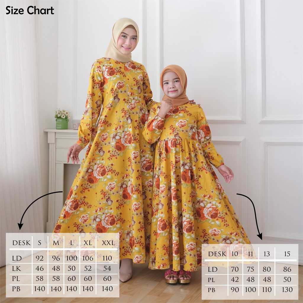 Gamis Dewasa Yisda Bahan Katun Jepang Grade A