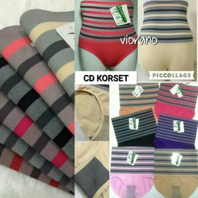 CD SEMI KORSET / CD KORSET STRIP 2046 PREMIUM Celana Dalam Korset Salur Import Allsize