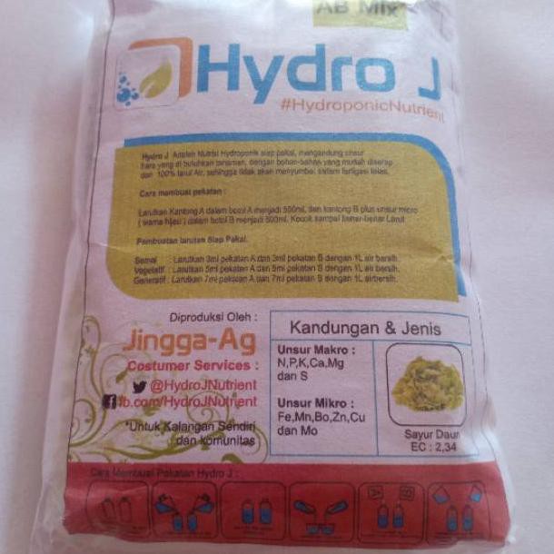 MALL  Pupuk sayuran hidroponik AB Mix/Pupuk Nutrisi Hidroponik sayuran daun AB Mix (Hydro J)/Pupuk A