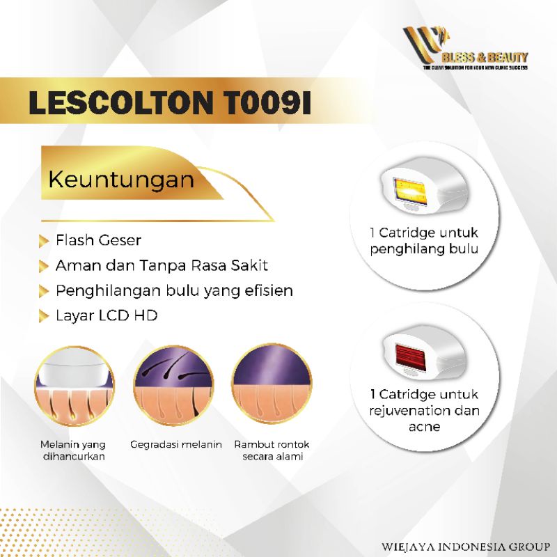 Alat IPL Hair Removal T900i Rejuve Lescolton Layar LCD Laser Penghilang Bulu Garansi