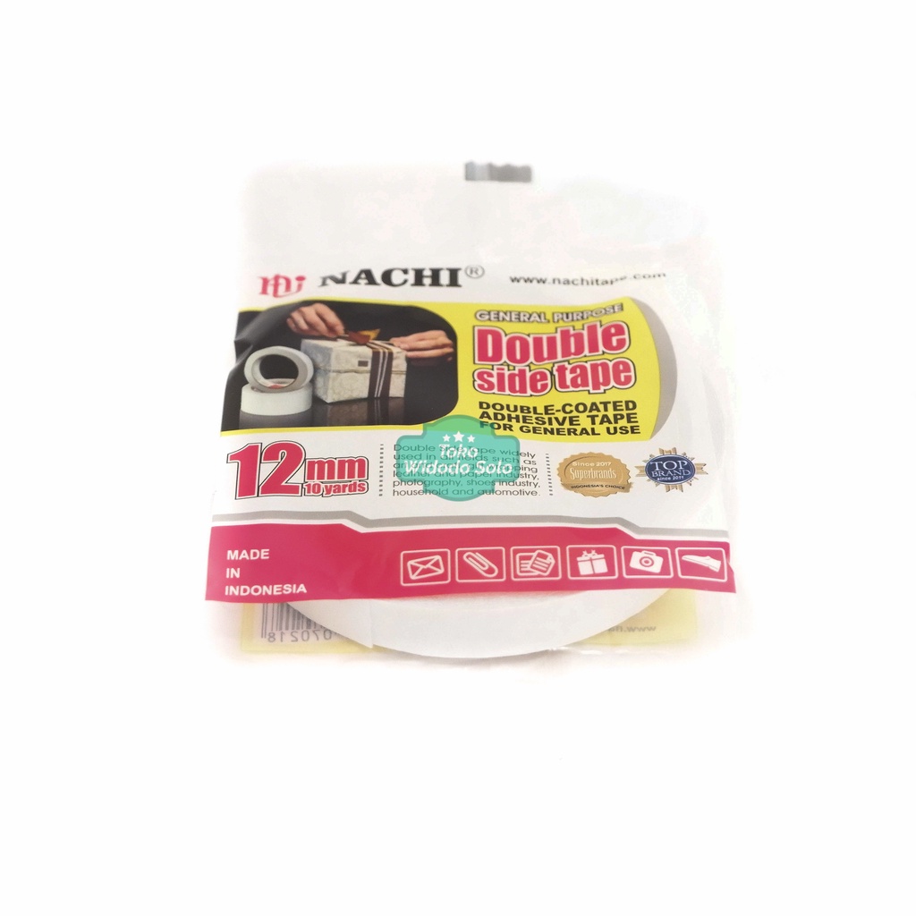 

Isolasi Bolak Balik Nachi 12mm 9 Meter Lakban Double Side Tape - 1 Buah
